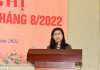 (Đồng chí Nguyễn Thị Thanh Hương - Phó Giám đốc Sở VH&TT thông tin đến cơ quan báo chí nội dung Đại hội TDTT toàn tỉnh LT IX - năm 2022): Ảnh  Huyền Lê