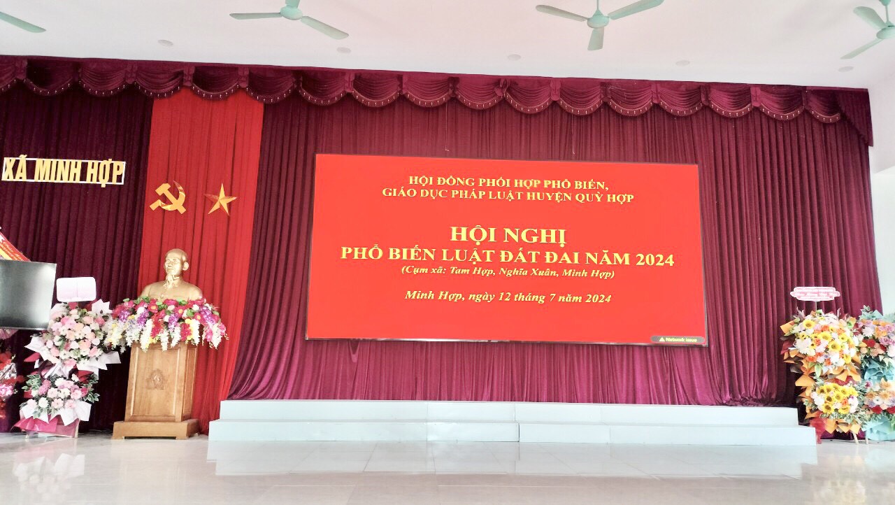 HỘI ĐỒNG PHỐI HỢP PBGDPL HUYỆN QUỲ HỢP: HỘI NGHỊ PHỔ BIẾN LUẬT ĐẤT ĐAI NĂM 2024