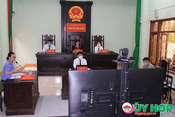 Tòa án nhân dân huyện Quỳ Hợp mở phiên tòa xét xử trực tuyến đầu tiên